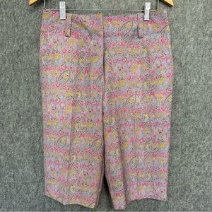 Nike Golf Bermuda Shorts Women's Sz 4 Dri-Fit Lavender Floral Paisley Pickleball